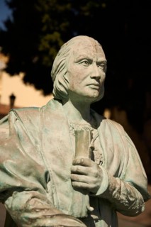 Statue of Christof Columbus, at the Plaza de la Constitucion, San Sebastian de La Gomera, Gomera,