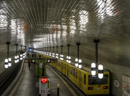 Interior photograph, Maerkisches Museum underground station, Berlin, Germany, Europe