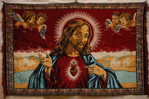 Monastery of Saint Ananias known as Deyrulzafaran or Saffron Monastery, Tapestry representing Jesus