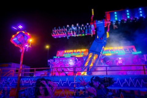Spring Festival of the Dresden Showmen on the fairgrounds at the Marienbruecke, Dresden, Saxony,