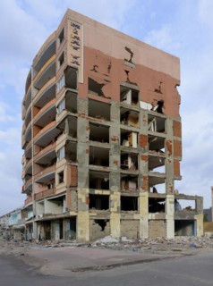 Ruined building after the 2023 earthquake, Gaziantep, Turkey, Asia