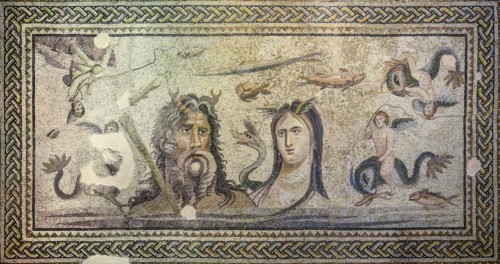 Oceanus and Tethys mosaic, Zeugma mosaic Museum, Gaziantep, Turkey, Asia