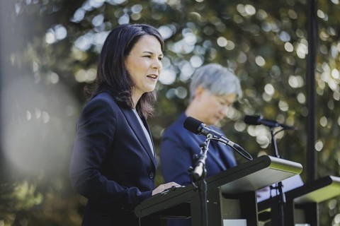 (L-R) Annalena Baerbock (Alliance 90/The Greens), Federal Foreign Minister, and Penny Wong, Foreign