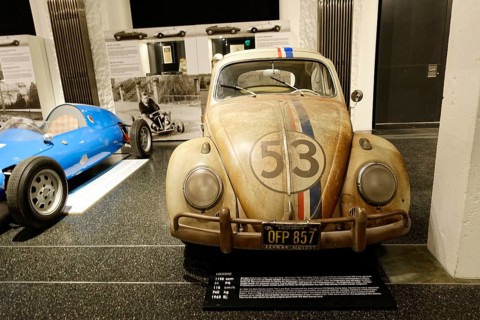 Famous Volkswagen Beetle with the number 53 from a racing film, AUTOMUSEUM PROTOTYP, Hamburg,