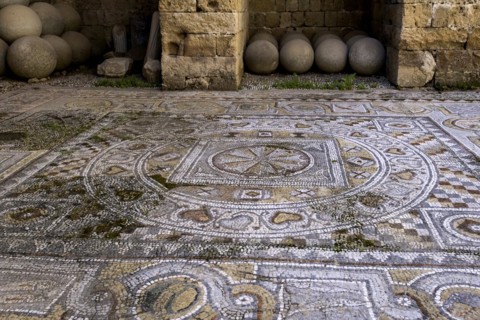 Floor mosaic, Archaeological Museum, former hospital of the Order of St John, 15th century, Old