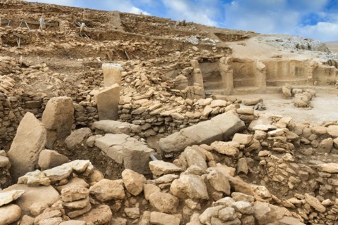 Neolithic archaeological site of Karahan Tepe, Circular stone structure with T Shape pillars,
