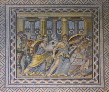 Achilles mosaic, Zeugma mosaic Museum, Gaziantep, Turkey, Asia
