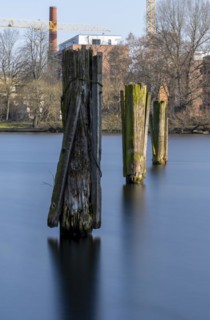 Long exposure at the Havel in Berlin Spandau, Germany, Europe