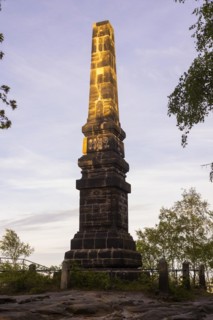 Sunrise on the Lilienstein. The Lilienstein is the most striking and best-known rock in the Elbe