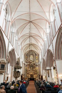 Interior view, St Peter's Church, Buxtehude, Altes Land, Lower Saxony, Germany, Europe