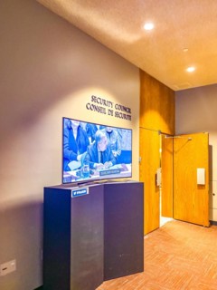 Entrance to the United Nations Security Council at the UN headquarters in New York