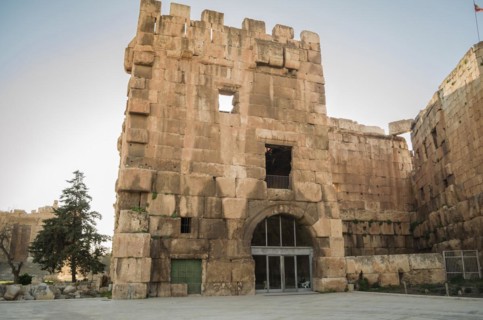 Ruins of Baalbek. Ancient city of Phenicia located in the Beca valley in Lebanon. Acropolis with