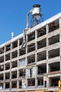 Detroit, Michigan, The abandoned Fisher Body 21 auto factory is being converted to Fisher 21 Lofts,