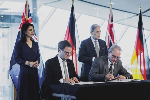 Signing ceremony of a letter of intent to establish a research partnership in the Antarctic between