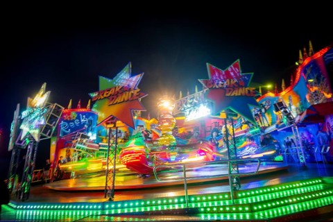 Spring Festival of the Dresden Showmen on the fairgrounds at the Marienbruecke, Dresden, Saxony,