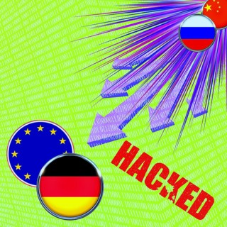 Symbolic image, cyber war Russia China, cyber security, cyber attacks worldwide, computer crime,