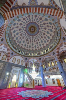 Avlusunda mosque, Prayer room cupola ceiling, Sanliurfa, Turkey, Asia