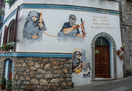 Murals in Orgosolo, Nuoro province, Sardinia, Italy, South Europe, Europe