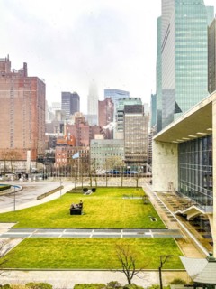 United Nations Plaza at the UN headquarters in New York