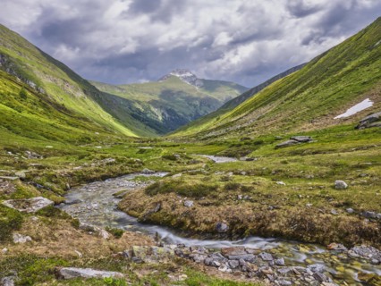 Hike along the Mur, Weisseck, thunderclouds, Murursprung, Muhr, national park community, UNESCO