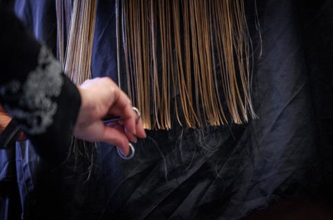 Close-up of a haircut, taken at the Coiffeur Sivan hairdressing salon in Berlin, 22/04/2024