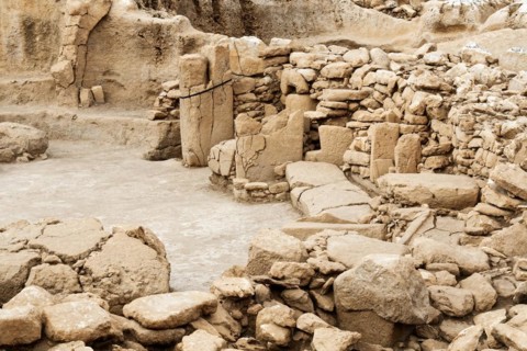 Neolithic archaeological site of Karahan Tepe, Circular stone structure with T Shape pillars,