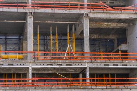Construction sites and scaffolding, Berlin, Germany, Europe