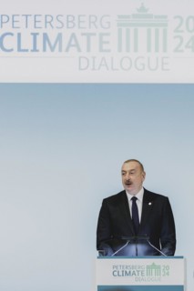 Ilham Aliyev, President of Azerbaijan, photographed during the Petersberg Climate Dialogue in