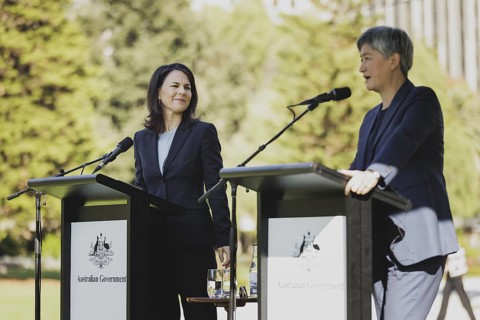 (L-R) Annalena Baerbock (Alliance 90/The Greens), Federal Foreign Minister, and Penny Wong, Foreign