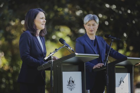 (L-R) Annalena Baerbock (Alliance 90/The Greens), Federal Foreign Minister, and Penny Wong, Foreign