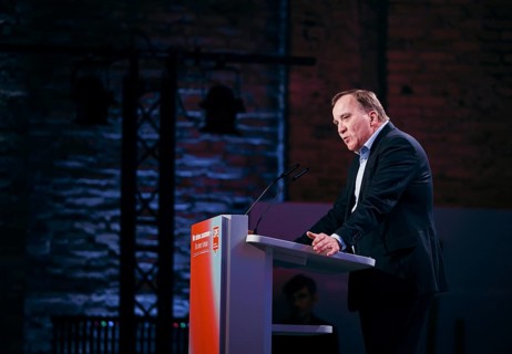 Stefan Loefven, President of the Party of European Socialists, recorded at the Social Democratic