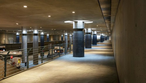Interior photo, Bundestag underground station, Berlin, Germany, Europe