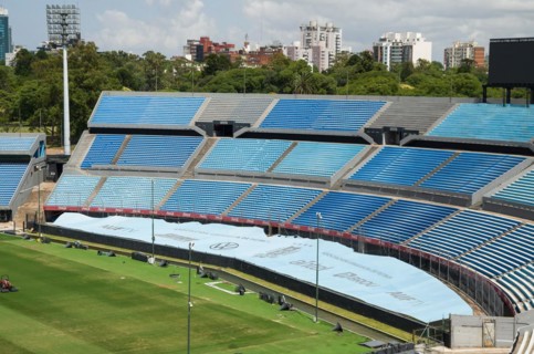 Montevideo, Uruguay, enero 02, 2024: Centenario Stadium in Mondevideo in December 2024, host of the