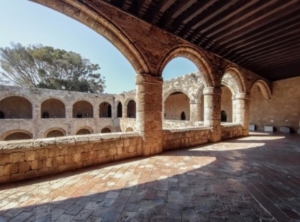 Two-storey building with surrounding arcade, Archaeological Museum in the former hospital of the