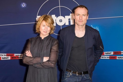 Corinna Harfouch and Mark Waschke at the premiere of Tatort: Am Tag der wandernden Seelen at the