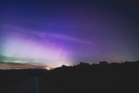 Aurora Borealis, Gruiten, Haan, North Rhine-Westphalia, Germany, Europe
