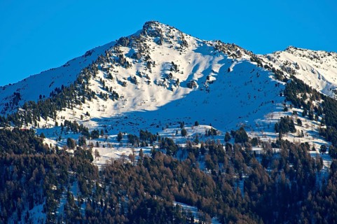 The Dent de Nendaz summit in winter, Nendaz, Valais, Switzerland, Europe