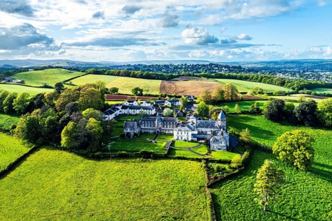 The Priory from a drone, Abbotskerswell Priory, Retirement Village, Abbotskerswell, Newton AbbotThe