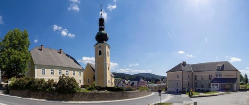 Roman Catholic parish church, dedicated to St James the Elder, primary schools, panoramic view, St.