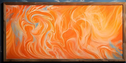 Marble textured orange chalkboard as illustration background, AI generated