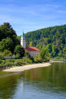 Weltenburg Monastery on the Danube, Danube Gorge, Weltenburger Enge, Gorge, Upper Jura, Weltenburg,