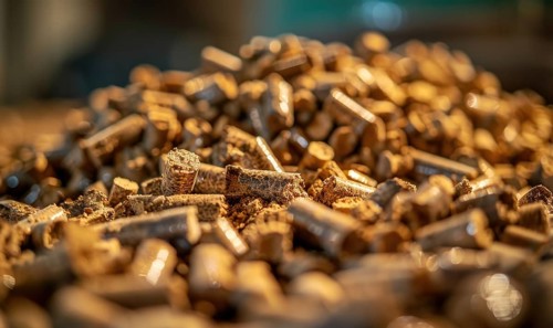 Sawdust closeup view AI generated