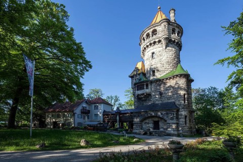 Mother Tower, studio of Hubert von Herkomer, built in 1844, Herkomer Museum, Landsberg am Lech,