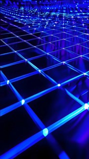 AI generated laser lines intertwining intersecting overlapping each other
