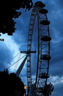 Ferris wheel, the London Eye in the evening, London, England, Great Britain