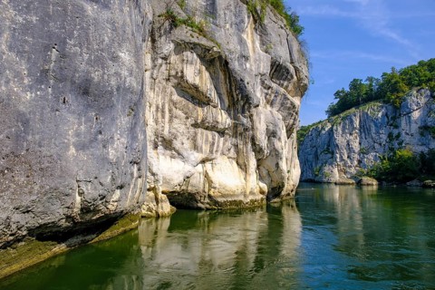 Danube Gorge, Weltenburger Enge, Gorge, Upper Jura, Weltenburg, Kelheim on the Danube, Lower