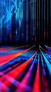 AI generated laser lines intertwining intersecting overlapping each other