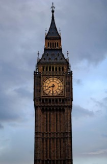 Big Ben at dusk, Bridge Street, SW1 London, England, Great Britain