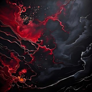 Marble textured red and dark grey chalkboard as illustration background, AI generated