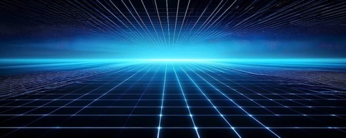 AI generated laser lines intertwining intersecting overlapping each other